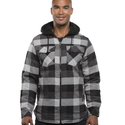 Men's Hooded Flannel Jacket Thumbnail
