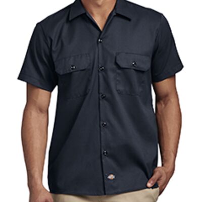Men's Short Sleeve Slim Fit Flex Twill Work Shirt Thumbnail