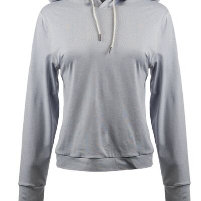 Ladies' Modest Crop Hooded Sweatshirt Thumbnail
