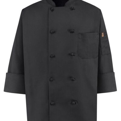 Black Knot Button Chef Coat Thumbnail