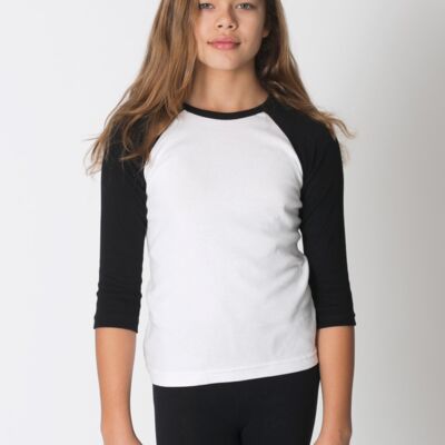 4253 Youth Baby Rib 3/4 Sleeve Raglan Thumbnail