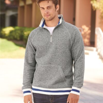 Men's Peppered Fleece Quarter-Zip Sweatshirt Thumbnail