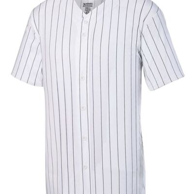 Unisex Pinstripe Full Button Baseball Jersey Thumbnail
