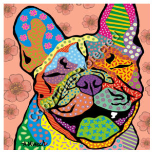 DJ0024 - Frenchie Happy - Infant Premium Jersey Bib - DTG NO WHITE INK Design