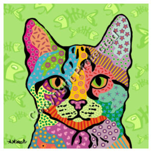 DJ0026 - Har Green Cat - Infant Premium Jersey Bib - DTG NO WHITE INK Design