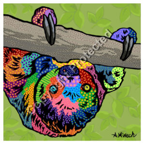 DJ0027 - Sloth Valentino - Infant Premium Jersey Bib - DTG NO WHITE INK Design