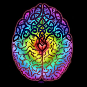 TRI0037 - Raingbow Brain - Unisex Jersey Tee (Bella Canvas) Design
