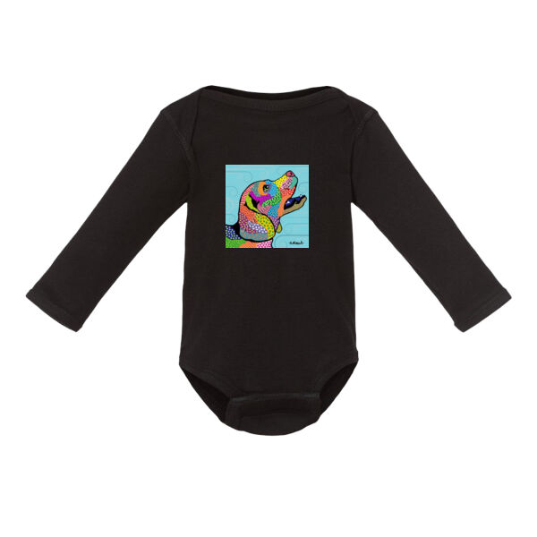 DJ0019 - Beagle - Infant Long Sleeve Baby Rib Bodysuit Thumbnail