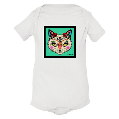 DJ0012 - Sugar Skull Cat - Infant Fine Jersey Bodysuit Thumbnail