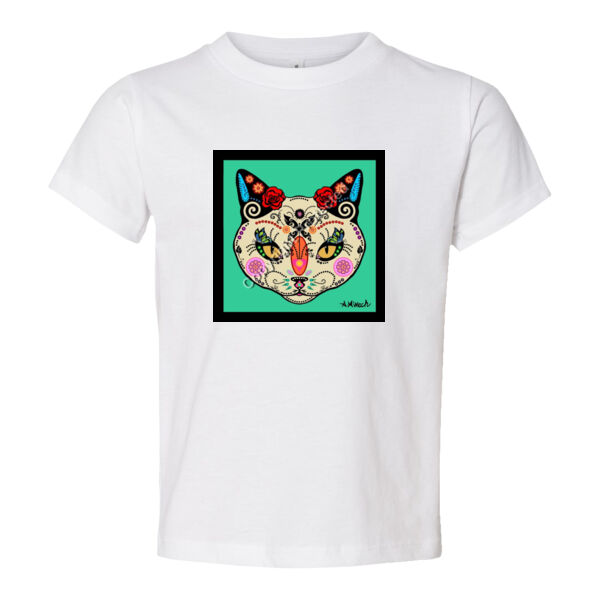 DJ0012 - Sugar Skull Cat - Toddler Jersey Tee Thumbnail