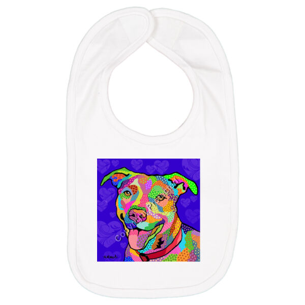 DJ0021 - Pittie Nova - Infant Premium Jersey Bib - DTG NO WHITE INK Thumbnail