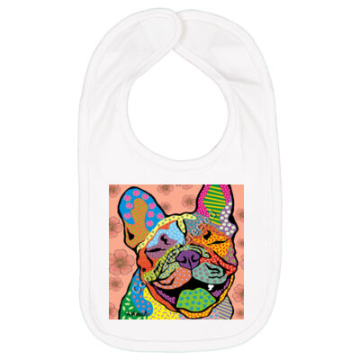 DJ0024 - Frenchie Happy - Infant Premium Jersey Bib - DTG NO WHITE INK Thumbnail