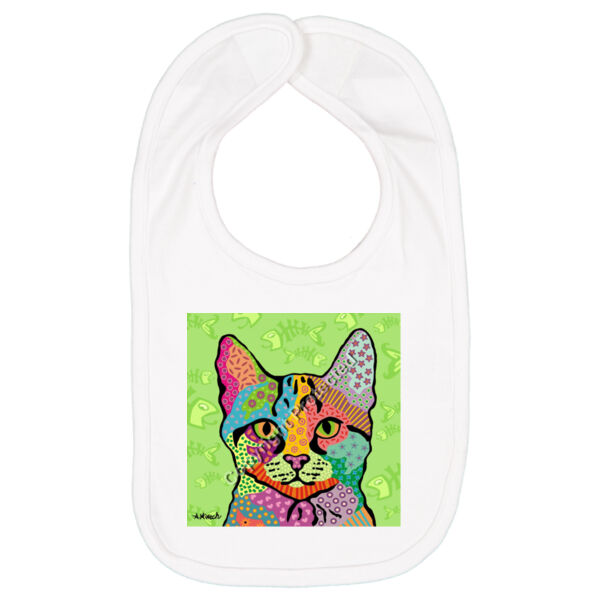 DJ0026 - Har Green Cat - Infant Premium Jersey Bib - DTG NO WHITE INK Thumbnail