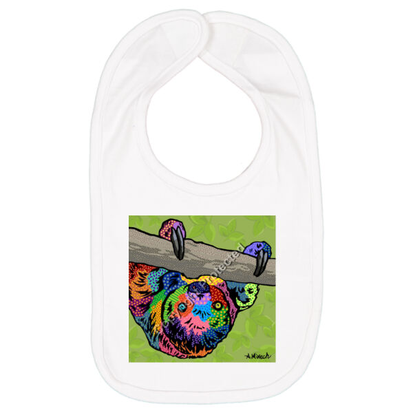 DJ0027 - Sloth Valentino - Infant Premium Jersey Bib - DTG NO WHITE INK Thumbnail