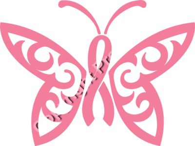 Butterfly cancer ribbon