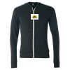 Unisex Triblend Lightweight Full-Zip Hooded Long Sleeve Tee Thumbnail