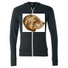 Unisex Triblend Lightweight Full-Zip Hooded Long Sleeve Tee Thumbnail