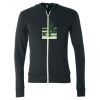 Unisex Triblend Lightweight Full-Zip Hooded Long Sleeve Tee Thumbnail
