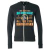 Unisex Triblend Lightweight Full-Zip Hooded Long Sleeve Tee Thumbnail