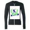 Unisex Triblend Lightweight Full-Zip Hooded Long Sleeve Tee Thumbnail