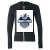 Unisex Triblend Lightweight Full-Zip Hooded Long Sleeve Tee Thumbnail