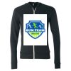 Unisex Triblend Lightweight Full-Zip Hooded Long Sleeve Tee Thumbnail