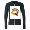Unisex Triblend Lightweight Full-Zip Hooded Long Sleeve Tee Thumbnail