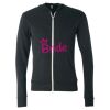Unisex Triblend Lightweight Full-Zip Hooded Long Sleeve Tee Thumbnail