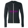 Unisex Triblend Lightweight Full-Zip Hooded Long Sleeve Tee Thumbnail