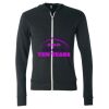 Unisex Triblend Lightweight Full-Zip Hooded Long Sleeve Tee Thumbnail