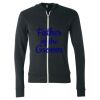 Unisex Triblend Lightweight Full-Zip Hooded Long Sleeve Tee Thumbnail