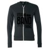Unisex Triblend Lightweight Full-Zip Hooded Long Sleeve Tee Thumbnail