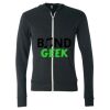 Unisex Triblend Lightweight Full-Zip Hooded Long Sleeve Tee Thumbnail