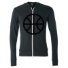 Unisex Triblend Lightweight Full-Zip Hooded Long Sleeve Tee Thumbnail