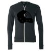 Unisex Triblend Lightweight Full-Zip Hooded Long Sleeve Tee Thumbnail
