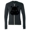 Unisex Triblend Lightweight Full-Zip Hooded Long Sleeve Tee Thumbnail