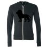 Unisex Triblend Lightweight Full-Zip Hooded Long Sleeve Tee Thumbnail