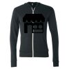 Unisex Triblend Lightweight Full-Zip Hooded Long Sleeve Tee Thumbnail