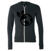 Unisex Triblend Lightweight Full-Zip Hooded Long Sleeve Tee Thumbnail