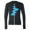 Unisex Triblend Lightweight Full-Zip Hooded Long Sleeve Tee Thumbnail