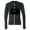 Unisex Triblend Lightweight Full-Zip Hooded Long Sleeve Tee Thumbnail