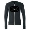 Unisex Triblend Lightweight Full-Zip Hooded Long Sleeve Tee Thumbnail