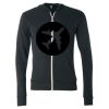 Unisex Triblend Lightweight Full-Zip Hooded Long Sleeve Tee Thumbnail