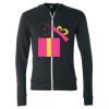 Unisex Triblend Lightweight Full-Zip Hooded Long Sleeve Tee Thumbnail