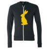 Unisex Triblend Lightweight Full-Zip Hooded Long Sleeve Tee Thumbnail