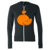 Unisex Triblend Lightweight Full-Zip Hooded Long Sleeve Tee Thumbnail