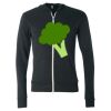 Unisex Triblend Lightweight Full-Zip Hooded Long Sleeve Tee Thumbnail