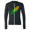 Unisex Triblend Lightweight Full-Zip Hooded Long Sleeve Tee Thumbnail