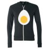 Unisex Triblend Lightweight Full-Zip Hooded Long Sleeve Tee Thumbnail