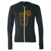 Unisex Triblend Lightweight Full-Zip Hooded Long Sleeve Tee Thumbnail